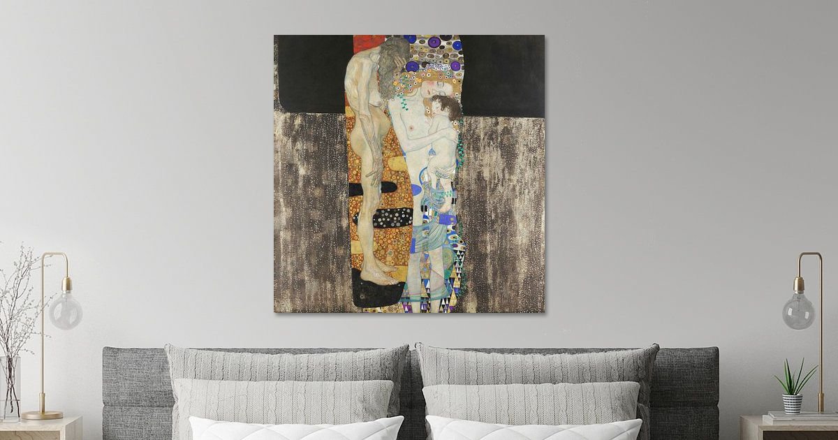 Die Drei Lebensalter Der Frau Die drei Lebensalter der Frau, Gustav Klimt ArtFrame, Leinwand, Poster